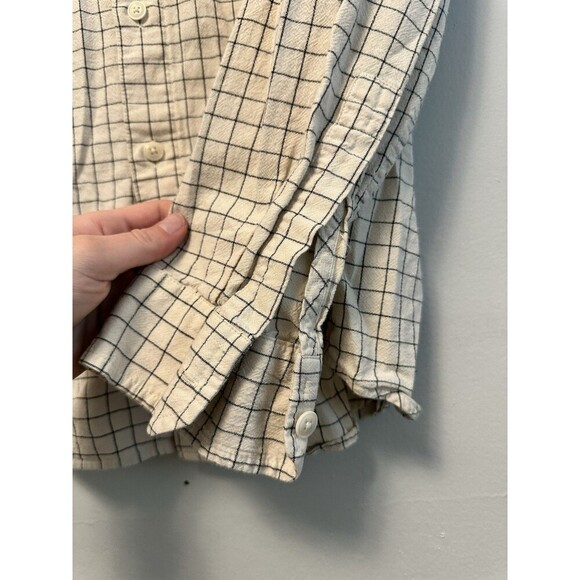 Madewell Perfect Fit Long Sleeve Windowpane Shirt Cotton Button Down L - Picture 3 of 7